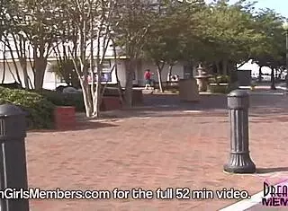 Two Hot Coeds Ride Around Florida Town Flashing Shaved Natural Tits Outdoors Publicly.