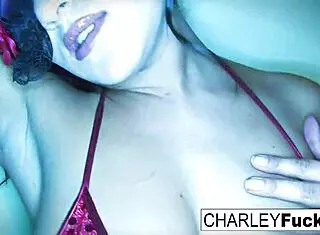 Charley Chase Wears Sexy Lingerie And Stockings For Nude Masturbation