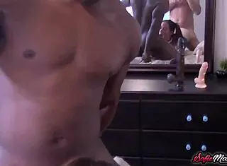 naughty brunette milf sofie marie takes big black cock in missionary and doggystyle interracial threesome