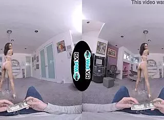 wetvr wild stripper fantasy in vr where clothes get ripped for hardcore sex and big cock cumshot