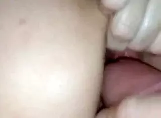 Fucking my wife's nasty gaping pussy with monster cock in hotel