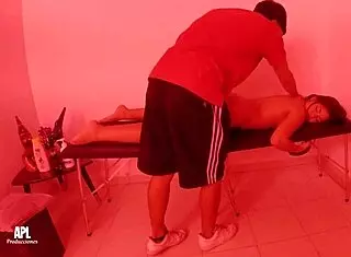Latina Neighbor Gets Pussy Eaten And Fucked In Homemade Spa Massage