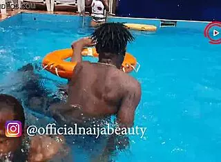 beauty teasing ogaban with pool fun