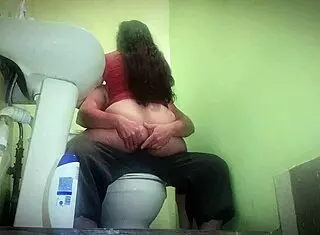 fucking fast in bathroom with wife's friend outside