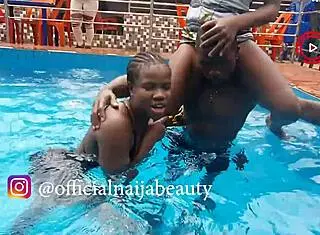 beauty teasing ogaban with pool fun
