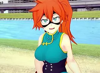 Intense POV blowjob from Itsuka Kendo in Boku no Hero.