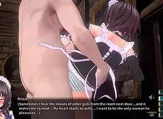 fairy tale maid Ricca rides hard in animated cowgirl sex scene