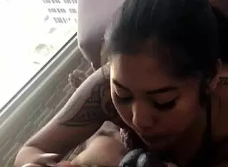 Asian Teen Sucks Big Black Dick