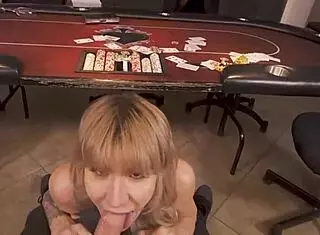 shemale sucking croupier hard 😈