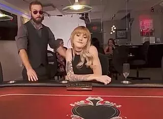shemale sucking croupier hard 😈