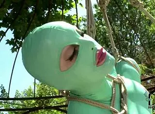 Latex Lucy explodes in wild cumshot compilation!