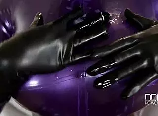 Latex Lucy explodes in wild cumshot compilation!