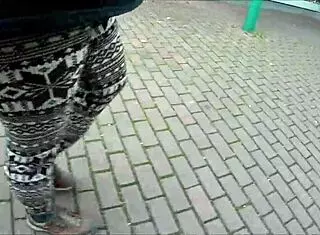 norwegian legging fetish in outdoor setting with unique details 😍