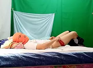 My stepfather is shopping, come join me for fun with masks and get dirty in this real homemade adventure