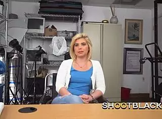 Hot Blonde Babe's Pussy Intensely Expanded By Horny Director's Massive Black Cock