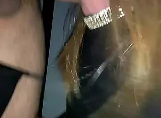 stephanie smith is sucking cock in the adult video store, saying it's so exciting being public