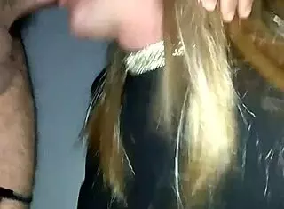 stephanie smith is sucking cock in the adult video store, saying it's so exciting being public