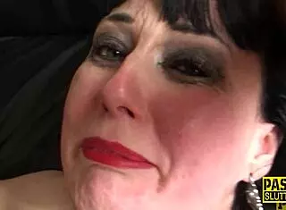 Mouth fucked chubby submissive milf deepthroat