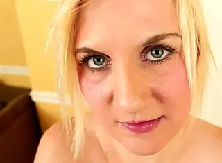 handcuffed blonde sucks cock desperately to break free