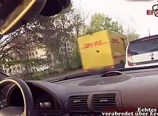 I pick up a german blonde bitch in my carrr