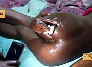 Petite Ebony Craves Anal Sex Every Time, Spooning and Fucking with Cumshot