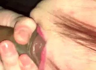 Wife giving intense blowjob to big black cock