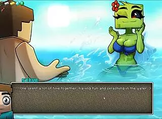 Creeper girl gets titjob and creampie on beach