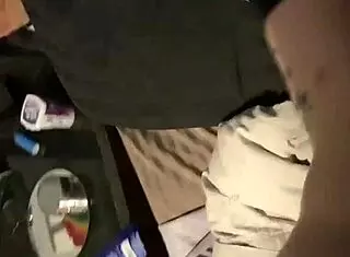 tatted rave chick sucks dick with glowsticks with creampie