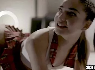 sexy robot teen 18+ gives her body and ass to the client in taboo anal