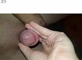 blonde milf wife at home licking and swallowing cum after handjob