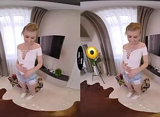 Blonde POV Masturbation in Virtual Taboo Scenario. Orgasm Approaches.