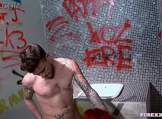 Fiery redhead harlot, suck my cock in the toilet!