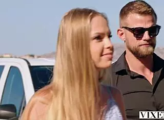 Pretty petite evelin in lingerie surprises with blowjob.