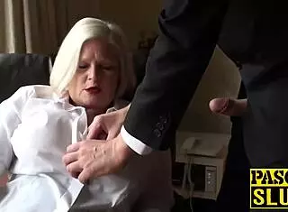 Mature blonde lady Lacey feels excited for Pascal's cock