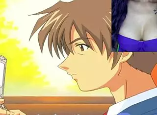 This hentai episode has her breastfeeding stepson, and he fucks her as thanks