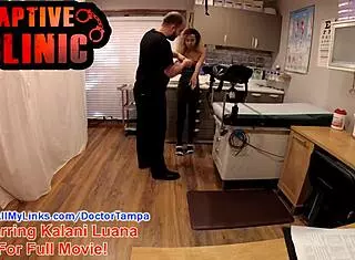 SFW nonnude BTS of Kalani Luana's hospital blooper trails