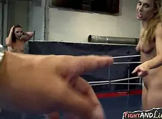 Hot Eurobabe Lesbians Wrestle Naked in Intense Match