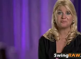 i'm swinging with hairless pussy in hot orgy banging