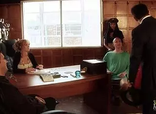 Brunette Blonde MILFs Seduce Pastor In Office Foursome Big Tits Riding Doggystyle Oral