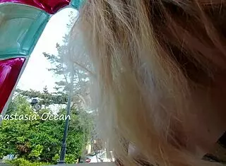 i flash my natural breasts in public cafe as super model anastasia ocean.