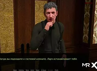 In Dusklight Manor, a teen jerks a monster cock with strong hands