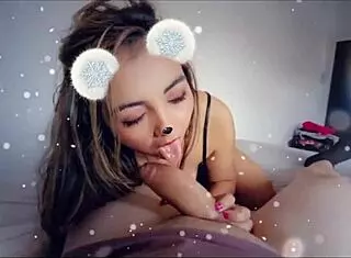 Friends fuck young teen girlfriend doggystyle for Christmas