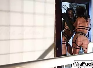 Mia Lelani squirms in orgasm from candle play