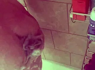 Bbw Danie Showers Her Big Tits and Curvy Ass in Steamy Clip