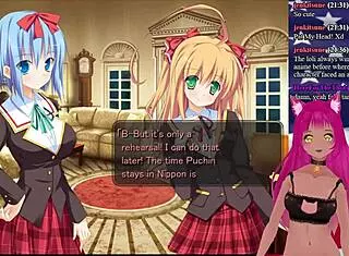 Vtuber lewdneko plays girlfriend president game with boss friend