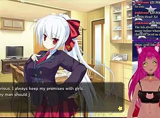 Vtuber lewdneko plays girlfriend president game with boss friend