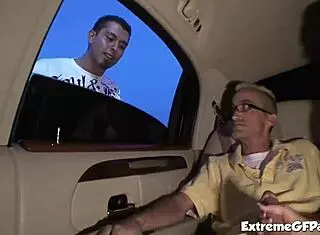 vicki chase gives blowjob and gets fucked in outdoor threesome