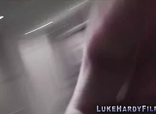 does tattooed brit get banged and jerk?