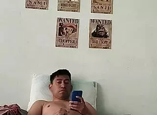 Hot gay massage results to masturbation in the bed