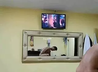 Homemade encounter with mature amateur sharing milk